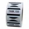Hybsk 1.5" Modern Black and White Stripes Wedding Collection Thank You For Celebrating With Us Stickers Total 500 Labels Per Roll