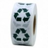 Hybsk 1.5" Recycle Logo Stickers Round Labels with Adhesive 500 Per Roll