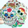 Hybsk Sugar Skull Stickers Laptop Skull Decals Dia de Los Muertos Mexican Day of The Dead Sticker Bomb Water Bottle Luggage Bike Computer Skateboard Vinyl Decal (50 Pack)