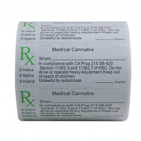 Hybsk Generic Medical Cannabis Strain Labels - State Compliant Medical Marijuana, Pot Labels Sticky Icky Identifier