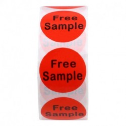 Hybsk Free Sample Stickers 1 Inch Round Adhesive Labels Total 500 Per Roll