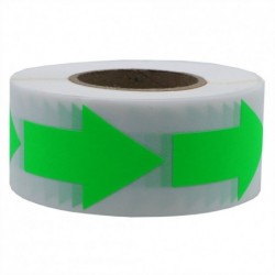 Hybsk Fluorescent Green Arrow Shape Color Coding Arrow Stickers Total 500 Labels Per Roll