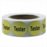 Hybsk 20mm Round Metallic Gold Cosmetic Tester Labels Total 500 Adhesive Labels Per Roll (1 Roll)