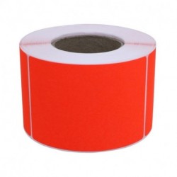 Hybsk 2x3 Inch Color-Code Labels Fluorescent Red Sticker Rectangle 300 Labels Per Roll (Fluorescent Red)