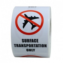 Hybsk 2"x3" SURFACE TRANSPORTATION ONLY DOT Warning Labels Stickers Total 300 Labels Per Roll