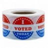 Hybsk 1.5 Inch Round I Voted Today with Red, White, and Blue Circle Stickers 500 Labels Per Roll