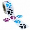 Hybsk Colorful Paw Print Stickers.Dog Puppy Paw Stickers 3 Colors Total 500 Labels