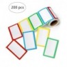 hycodest  Plain Name Tag Labels Colorful Border Name Tag Stickers, 3.5" x 2.25", 4 Colors