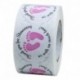 hycodest  Round Baby Shower Stickers, Thank you for Showering Us With So Much Love Blue Foot Print Total 500 Labels Per Roll